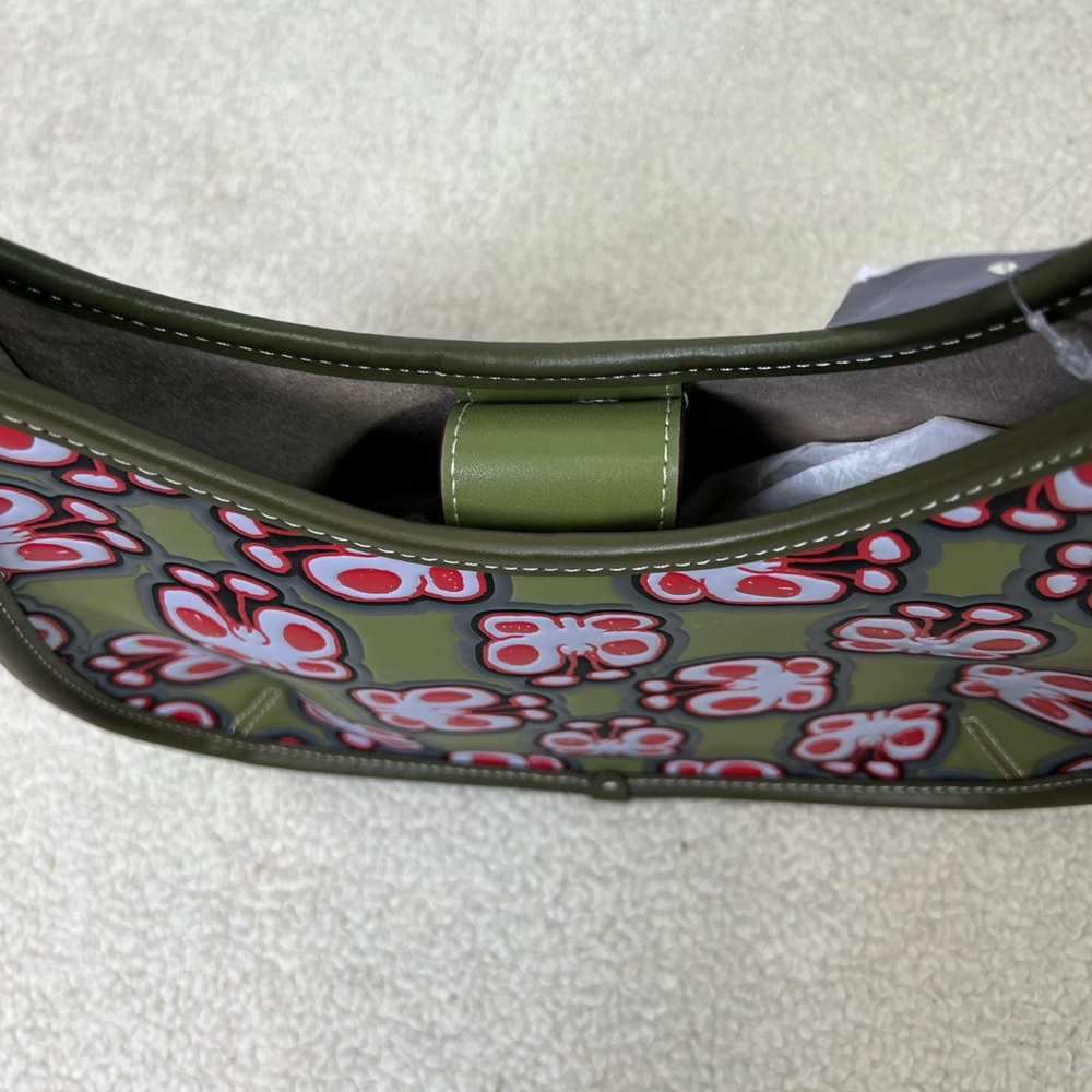 COACH ERGO BAG IN COACHTOPIA LEATHER WITH CHECKERED BUTTERFLY PRINT - Picture 11 of 14